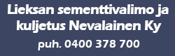 Lieksan sementtivalimo ja kuljetus Nevalainen Ky logo